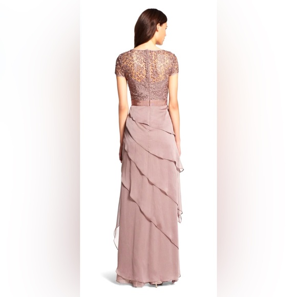 Adrianna Papell Mauve Lace Gown - Picture 2 of 9